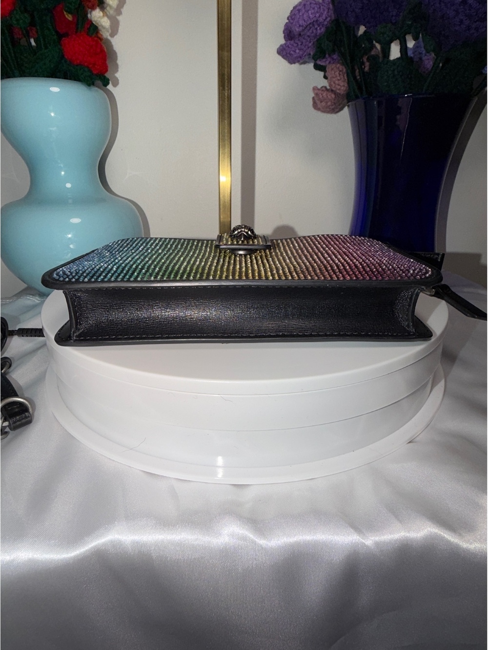 Kurt Geiger London Shoreditch Crystal Crossbody Bag EUC - Picture 7 of 10